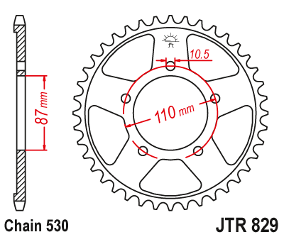 JT SPROCKETS JTR829.45 (99-06, 82445jt)